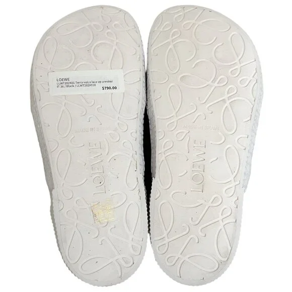 Loewe Black Suede Lace Up Sneakers - Picture 7 of 9